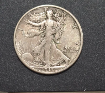 1918 Walking Liberty Half Dollar XF J82 - Image 1 of 2