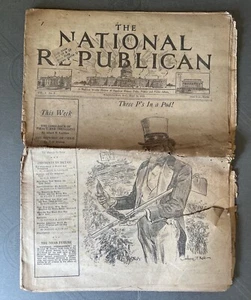 The National Republican Rare Washington DC Newspaper VTG Politics Albert T. Reid - Picture 1 of 20
