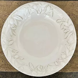 Williams-Sonoma Tuscan Olive Embossed Olives and Leaves Beige 12.5" Serving Bowl - Picture 1 of 4