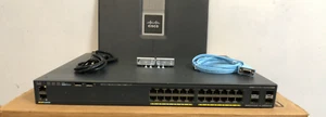 CISCO WS-C2960X-24PS-L 24-Port Gigabit PoE+ Switch ios-15.2 ***READ DESCRIPTION - Picture 1 of 8