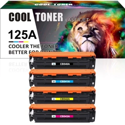 4x Toner Compatible for HP Color LaserJet CP1215 CP1515N CM1312 CM1312NFI CB540A - Image 1 of 4