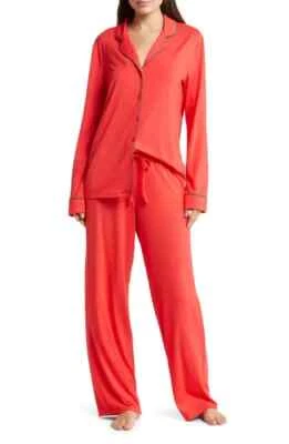 Nordstrom Moonlight Eco Pajama Set   Sz S   red lollipop   #2 - Image 1 of 2