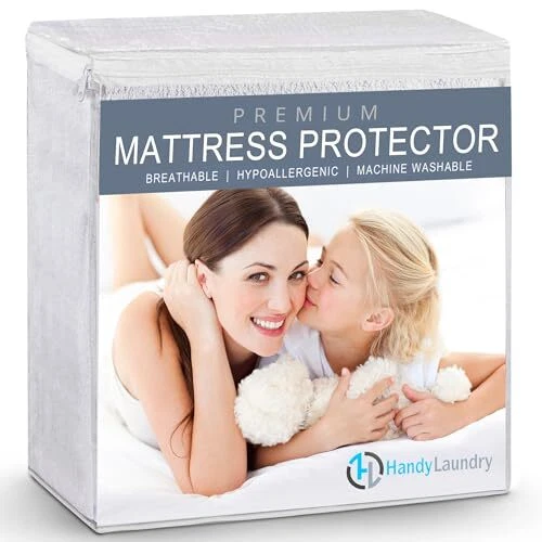Full Size Mattress Protector Bed Cover 100 Waterproof Soft Cotton US