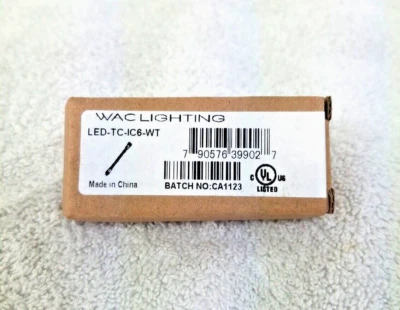 Cable de unión WAC 6 pulgadas para luz de cinta InvisiLED 24V, blanco - LED-TC-IC6-WT Foto 1 de 4