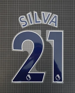 SILVA #21 2017-2023 Player Size Premier League Blue Nameset - Picture 1 of 1