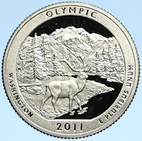2011 S ÉTATS-UNIS Olympic Park WASHINGTON épreuve argent pièce de 25 cents i99308