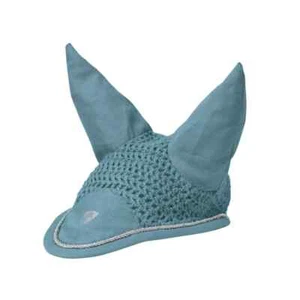 Hy Equestrian Synergy Fly Veil Aqua/Silver Cob - Picture 1 of 1