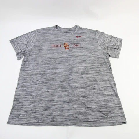 USC Trojans Nike Nike Tee Short Sleeve Shirt Men's Gray/Heather New Cover