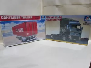 Italeri 1/24 vintage set Volvo XL70 Globetrotter and Container Trailer,no Scania - Foto 1 di 3