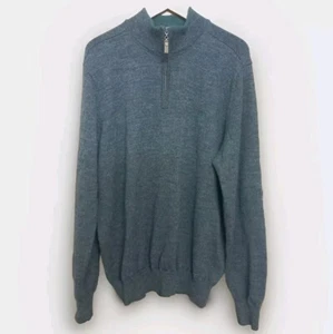 Timberland 1/4 Zip 100% Wool Jumper Sweater Charcoal Grey | Mens Size UK XXL 2XL - Picture 1 of 18