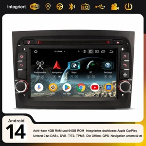 Carplay 8-Kern 64GB Android 14 DAB+ Autoradio Navi Wifi USB Fiat Doblo 2015-2022 - Bild 1 von 24