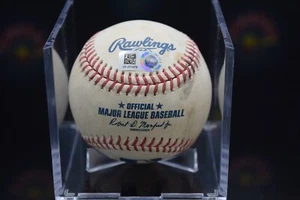 Max Scherzer 2020 Spiel gebraucht Strikeout K Smith Doppel MLB authentifizierter Baseball - Bild 1 von 2