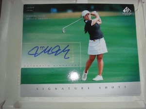 TARJETA DE GOLF JEONG JANG FIRMADA, FIRMA CUBIERTA SUPERIOR DE GOLF 2004 TAMAÑO A4 RARA EXCELENTE - Imagen 1 de 3