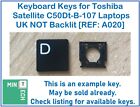 Keyboard Keys For Toshiba Satellite C50dt-B-107 Model Uk Not Backlit [Ref: A020]