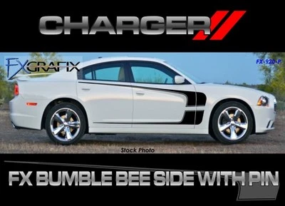 2011 - 2019 Dodge Charger Bumble Bee Body Side Accent Stripes Pin Dealer Quality - Image 1 of 4