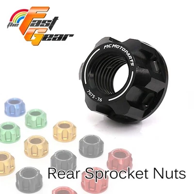 Tuerca de piñón trasera de aluminio NEGRA para Ducati Monster S4R Testastretta S4RS 07-08 Foto 1 de 4