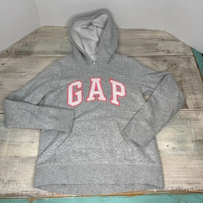 Gap Kids  Pink & Grey Hooded Sweatshirt SZ XL (12) EUC - Image 1 of 4