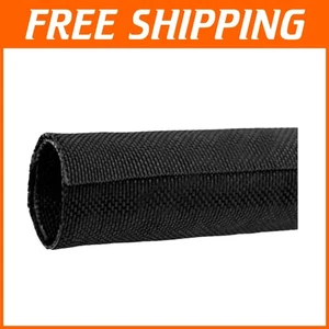 20ft Black Split Cable Management Sleeve - Neat Cord Protector for All Cables - Afbeelding 1 van 11