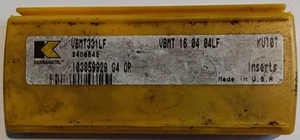 KENNAMETAL Carbide Inserts 5-pack - KU10T - VBMT331LF - VBMT 16 04 04LF USA (A4) - Picture 1 of 4