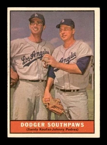 1961 Topps #207 Sandy Koufax/Johnny Podres Dodger Southpaws EXMT+ X3434963 - Picture 1 of 3