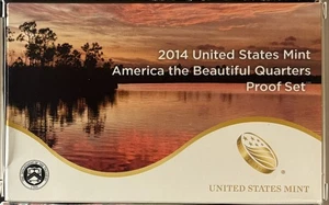 2014 America the Beautiful Quarter Proof Set With OGP/COA - Picture 1 of 4
