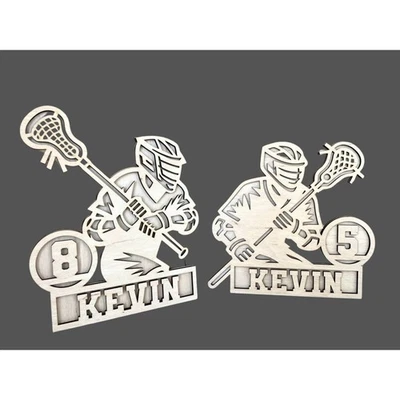  Personalized LACROSSE Sign Laser Engraved Gift Custom Plaque Sports Trophy  - Image 1 of 4