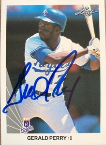 Gerald Perry handsigniert 1990 Leaf #441 - Bild 1 von 1