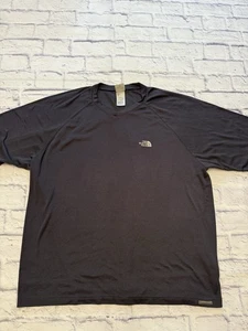 The North Face Shirt Men Large Black Vaporwick Short Sleeve Crew Neck Tshirt - Picture 1 of 8