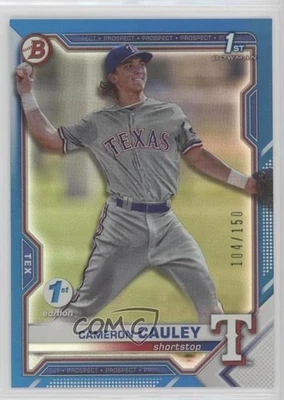 2021 Bowman Draft 1st Edition Blue Foil /150 Cameron Cauley #BD-192 - Image 1 of 2