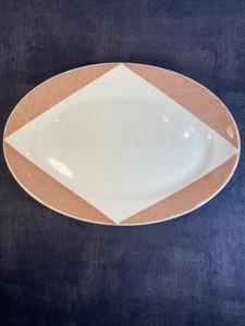 Wallace China Large Oval Platter-Tweed Desert Ware O-3 Hard To Find 1938-1940’s - Picture 1 of 24