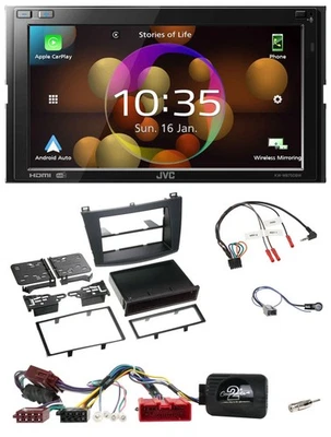 JVC DAB Lenkrad 2DIN Bluetooth USB Autoradio für Mazda 3 2010-2015 aktiv - Bild 1 von 4