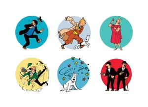 x6 Tintin Vinyl stickers (Waterproof & tear proof) - Picture 1 of 6