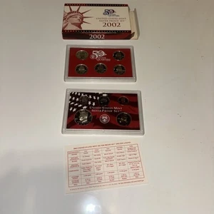 2002-S Complete SILVER Proof Set w Box and COA - Picture 1 of 7