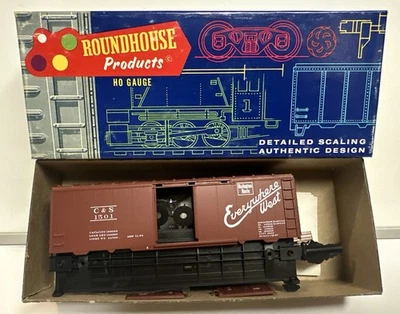 Kit de coche de caja Roundhouse escala HO C&S Burlington 40' #1501 Foto 1 de 3