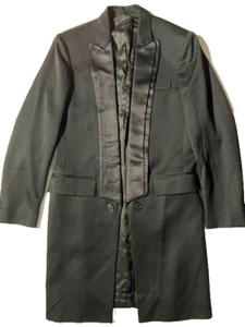 Rare 1998 HELMUT LANG Mens Archival Black Wool Tuxedo Coat sz 40 50 Italy Rare - Picture 1 of 19