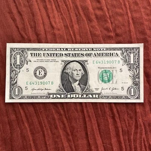 2021 1,00 $ (ONE DOLLAR) - NOTE - FANCY # 007. James Bond Rechnung! - Bild 1 von 5