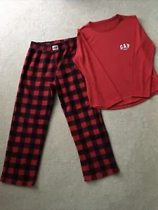 Gap Boys Pajama Set - Size 8/ 10 NWOT  Red Plaid Holiday - Picture 1 of 3