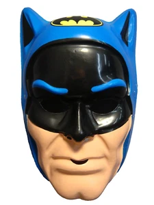BLUE DC COMICS BATMAN HALLOWEEN MASK PVC KID SIZE ONE SIZE FITS MOST - Picture 1 of 1