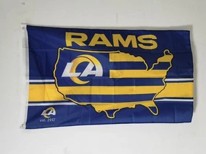 Rams Flag 3X5 Los Angeles Banner Football Flags Man Cave - Picture 1 of 2