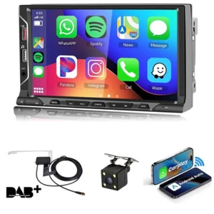 DAB+ 7" Autoradio Android 13 Carplay GPS Navi 2DIN Bluetooth USB MP5 FM + Kamera - Bild 1 von 23