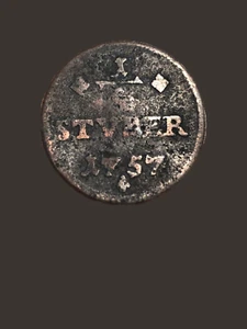 1757 Wied-Runkel 1/4 Stuber - AG (About Good) condition - Picture 1 of 2