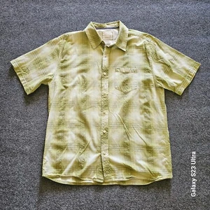 Horny Toad Shirt Mens Large Green Plaid Short Sleeve Button Classic Casual Basic - Picture 1 of 8