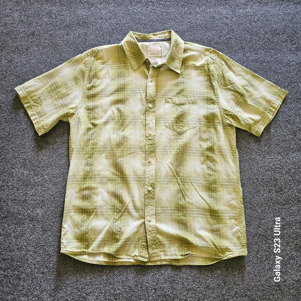 Horny Toad Shirt Mens Large Green Plaid Short Sleeve Button Classic Casual Basic - Image 1 of 4