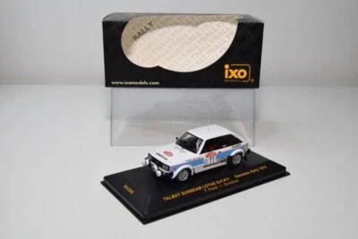 B24 1:43 IXO RAC050 TALBOT LOTUS SUNBEAM #11 SANREMO RALLY 1979 POND GRINDROD MB - Immagine 1 di 4
