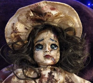 Halloween haunted PROP Doll musical porcelain VTG PARANORMAL ACTIVE POSITIVE - Picture 1 of 8