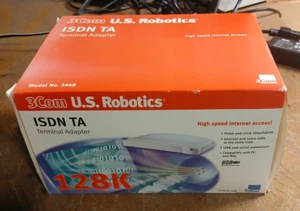 Vintage 3Com US Robotics 3468 ISDN Pro TA Modem With AC Adapter Open Box - Picture 1 of 2