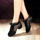 Chic Women Genuine Leather Dance Shoes Modern Dance Latin Mesh Breathable  1112