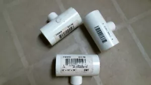 Charlotte Pipe Schedule 40 1/2" Slip x 1/8" Dia. Slip PVC Reducing Tee, Lot of 3 - Picture 1 of 1