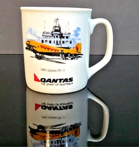DC-3 Aircraft 1945 Qantas Spirit of America Coffee Mug / New / Extremely Rare. - Picture 1 of 4