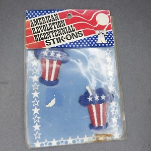 Toppa adesiva 2" bandiera retrò fuochi d'artificio bicentenario 4 luglio stick on - Foto 1 di 2